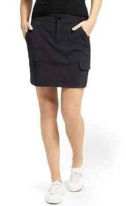 Athleta Women’s Black Trekkie 2.0 Cargo Hiking Skort Skirt Pockets Size 12 - Picture 1 of 7