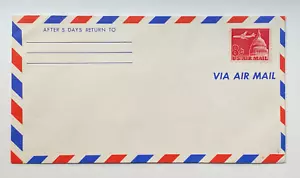 Scott #C64 - 8¢ "Jet Over Capitol" On Airmail Envelope Unused - Free Shipping - Picture 1 of 2