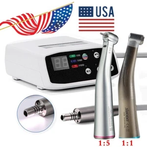 Dental LED Electric Micro Motor / + LED Light Fiber Optic 1:1/1:5 Handpiece - Picture 1 of 35