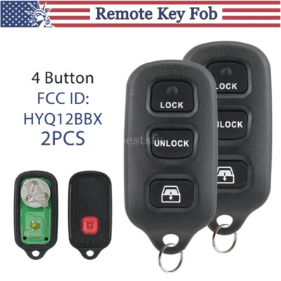 2X Chaveiro de Controle Remoto de Entrada Sem Chave de Substituição para 2002-2007 Toyota 4Runner - Imagem 1 de 4