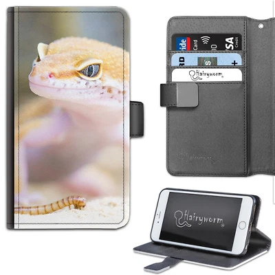 Yellow Lizard Phone Case;PU Leather Wallet Flip Case;Cover For Samsung;Apple - Image 1 of 4