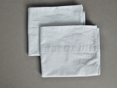 Пара наволочек Ralph Lauren King 2 шт. синяя полоса тикающий широкий подол черная этикетка - Изображение 1 из 4