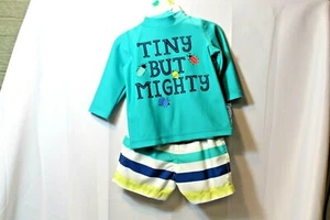 New Baby boyCarter's 2 piece Swimsuit Rashguard & bottoms  - Picture 1 of 3