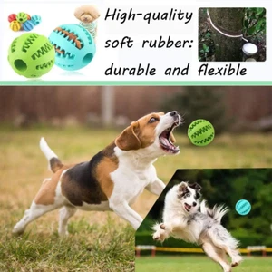 Pet Dog Puppy Cat Training Dental Toy Rubber Ball Chew Treat Dispensing Holder H - Picture 1 of 12