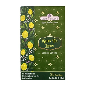 Herbal Cup Tea - Lady Tallys Green Tea Lemon, Rich Flavor and Aroma for Daily In - Picture 1 of 12