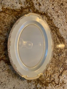 Noritake China Harmony Gold Trim Floral Border - 16" OVAL SERVING PLATTER - Picture 1 of 12