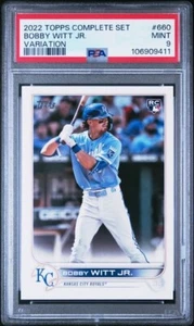 Bobby Witt Jr. 2022 Topps #660 Complete Set Variation Rookie PSA 9 - Picture 1 of 2