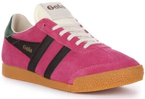 GOLA CLASSICS Elan Perfil Bajo Ante Retro Mujer Zapatillas Fucsia GB 3-8 - Imagen 1 de 6