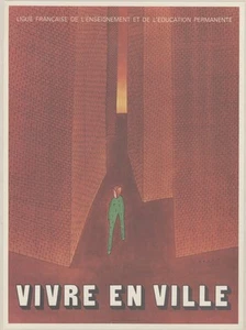 "VIVRE EN VILLE" Photogravure entoilée 1978 d'après une affiche de FOLON 33x43cm - Picture 1 of 1