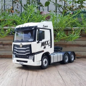 1/24 Scale HOWO MAX White Truck Tractor Diecast Car Model Toy Gift NIB - Picture 1 of 13