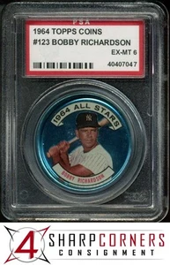 1964 Topps Coins #123 Bobby Richardson Yankees PSA 6 - Bild 1 von 4