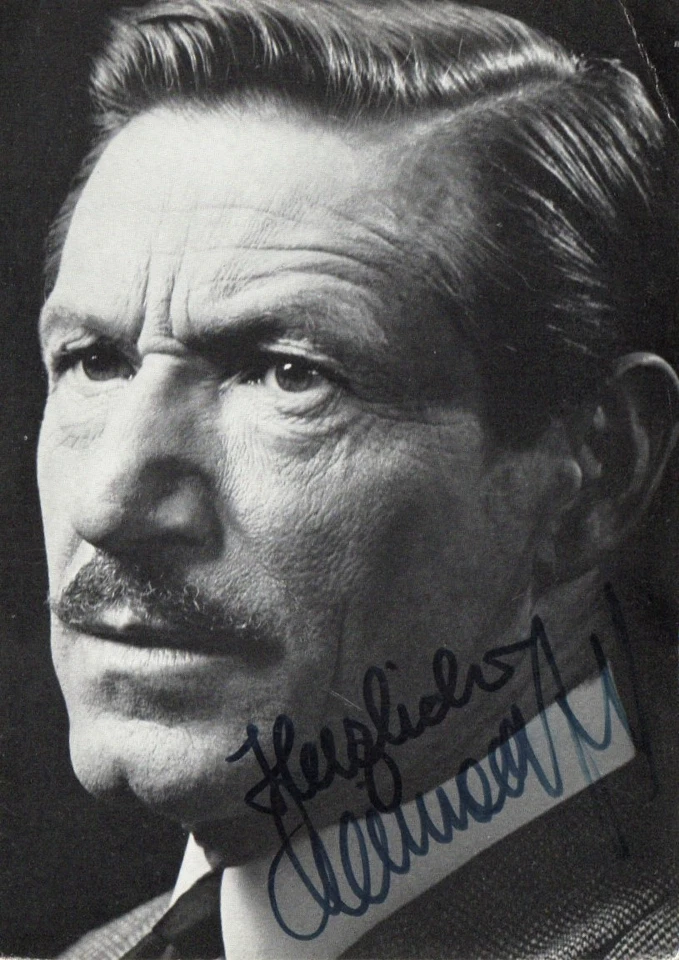 Josef Meinrad (1913 - 1996), Porträt, Autogramm, signiert, Wien, ca 15 x 10,5 cm - Bild 1 von 1