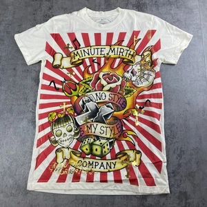 Vintage Minute Mirth Y2K T-shirt Medium White TB7 - Picture 1 of 7