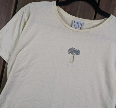 Columbia Sportswear Vintage Años 90 Y2K Naturaleza Flor Floral Linda Camiseta Bebé Top XL Foto 1 de 4