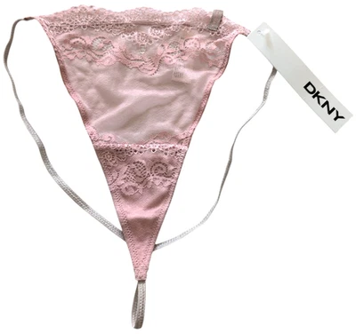 DKNY Mujer GRANDE Tanga/Tanga Bragas Rosa Encaje Estilo #576111 Foto 1 de 4