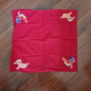 Williams Sonoma Hahn Huhn rot Serviette French Country 20x20 - Bild 1 von 4