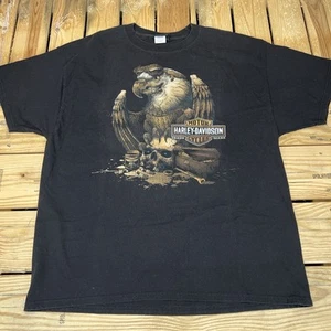 Harley-Davidson Xenia Ohio T-Shirt XL 2013 Buckminn’s D&D Eagle Skull Oil Can - Picture 1 of 7