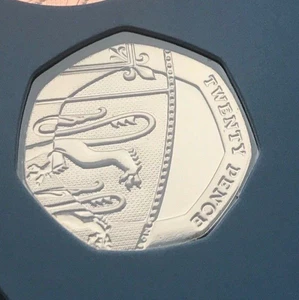 Simply-Coins~ 2017 TWENTY 20 PENCE COIN BRILLIANT UNCIRCULATED BU BUNC - Picture 1 of 3