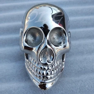 Mango de cabeza cromado de latón vintage para bastón de madera solo mango - Imagen 1 de 6