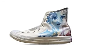 Converse Disney Frozen CTAS Sneakers White Women's Size 8 HiTop Shoes 167357C - Picture 1 of 13
