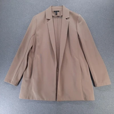 Blazer Eileen Fisher Mujer Pequeño Frente Abierto Manga Larga Chaqueta Mezcla Lyocell Foto 1 de 4