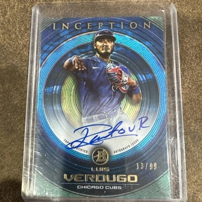 Luis Verdugo 2022 Bowman Inception Blue Foil Prospect Auto RC 13/99 Cubs⚾️ - Image 1 of 4