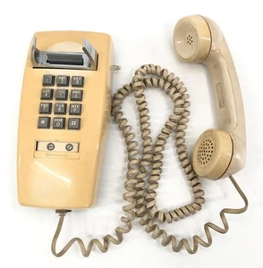 Bell Western Electric Vintage 1980's Push Button Wall Telephone 2554BMP Beige - Picture 1 of 12