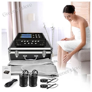 Máquina de masaje de limpieza de spa baño iónico de pies doble desintoxicación con cinturón infrarrojo hogar - Imagen 1 de 12