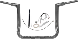 Fat Baggers, Inc. 1-1/2" EZ Install Flat Top Handlebar Kit 14" Chrome 619014 - Foto 1 di 1