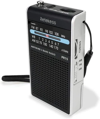 PR15 Pocket NOAA Weather Radio, AM FM Emergency Weather Radio Portable, Littl... - Image 1 of 4
