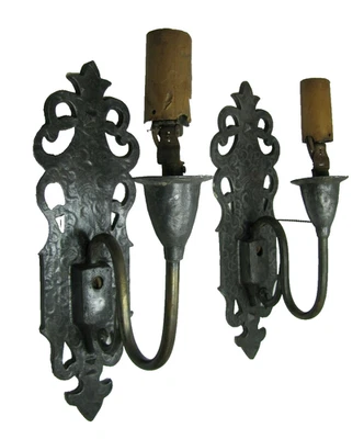 Arts & Crafts Gothic Sconces Ornate Decorative Art Wall Mount Light Fixtures - Image 1 of 4