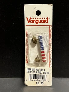 VTG U.S.M.C. Vanguard American Flag Military Service Ribbon Lapel Pin New NOS - Picture 1 of 6