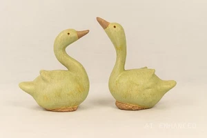 Klages of California Ceramic Geese Figurines – Vintage Handcrafted Bird Pair - Picture 1 of 19