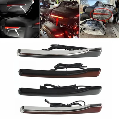 LED Side Trunk Decorative Red Run Turn Lights For Indian Roadmaster Models 18-up - Image 1 of 4
