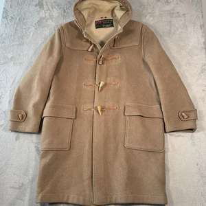 Gloverall Dufflecoat Herren 42 braun camel Wolle Kapuze Vintage Toggle England hellbraun - Bild 1 von 19