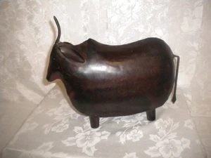 PRIMITIVE METAL ART BULL Unbranded 11" X 9" X 5" Mighty handsome Box06 - Picture 1 of 9
