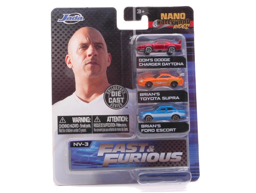 Modellino auto film movie Jada Toys 3 AUTO NANO HOLLYWOOD FAST & FURIOUS - Immagine 1 di 1