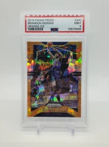 Panini Prizm Brandon Ingram 2019 #241 hielo naranja agrietado PSA 9 como nuevo - Imagen 1 de 2