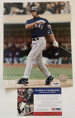 Alex Rodriguez Signed Autographed Glossy 8x10 Photo Texas Rangers : PSA/DNA COA - Image 1 of 3