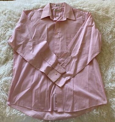 Pierre Cardin Men’s Long Sleeve Button Up Dress Shirt Pink SIZE 34/35 - Image 1 of 3