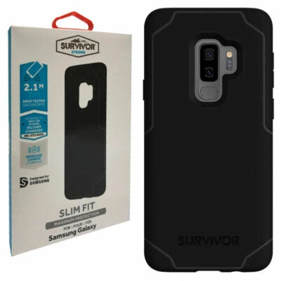 Funda trasera resistente fuerte Griffin Survivor para Samsung Galaxy S9+ PLUS - negra gris Foto 1 de 4
