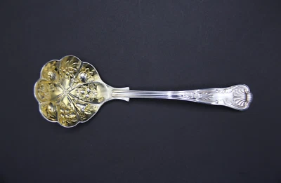 Sheffield Silver Plated Kings Pattern Berry Spoon with Gilt Bowl Made in England - image 1 of 4