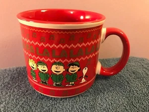 Peanuts Gang Caroling Singing Fa La La Christmas oversized mug OH4191 - Picture 1 of 8