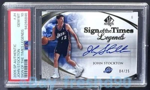 ( /25 PSA 10 ) John Stockton 2005-06 SP Authentic Sign Of The Times Legends Jazz - Picture 1 of 1