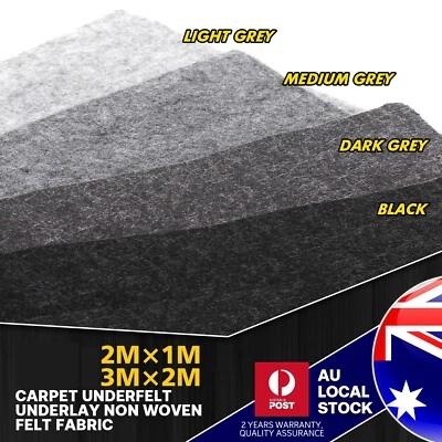 6M x 4M Marine Carpet Black Felt Recover Floor Decking Withstand UV Sunlight - image 1 of 4