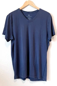 Camiseta Mark Weldon Pima Algodón Cuello en V Talla Grande Azul X Camiseta Suave Estática - Imagen 1 de 5