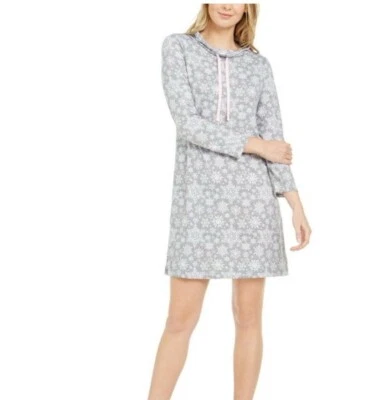 Nautica 女式套头睡衣雪花印花灰色 L 码全新 — 第 1/4 张图片