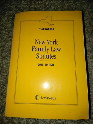 New York Family Law Statutes, Yellow Book, LexisNexis, 2019 Edition - Image 1 of 2