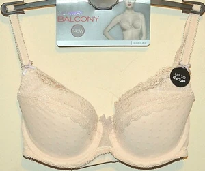 DAMEN M&S LIMITED COLLECTION GEPUNKTETES NETZ BALKON BH GRÖSSE 30D CREME T818732P - Bild 1 von 3