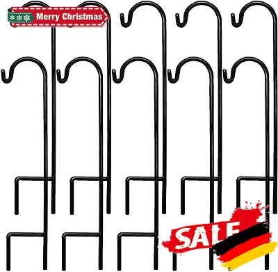 4/10x Schäferhaken Hirtenstab Gartenstab 1m Solarleuchten Pflanzkörbe hängung - Bild 1 von 4